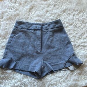 Zara Blue High Waste Shorts